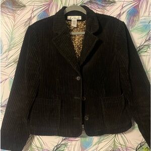 Black Cordoroy blazer style jacket